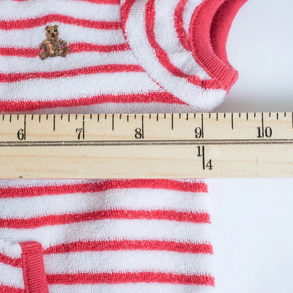 Baby Gap Terry Cloth Romper Newborn Red White Striped Swim Coverup